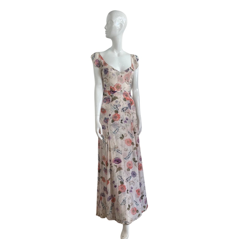 Reformation Open Back Floral Maxi Dress 2 - Picture 3 of 10